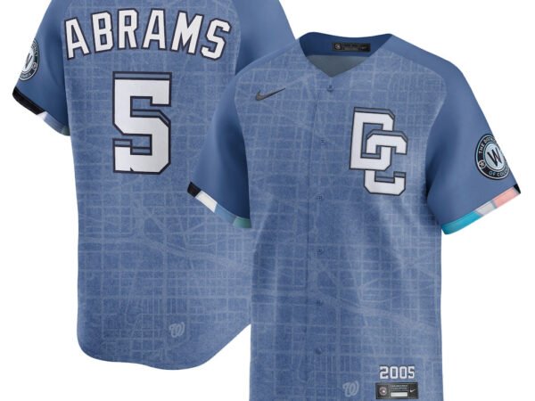 CJ Abrams Washington Nationals Nike 2025 City Connect Limited Jersey - Blue