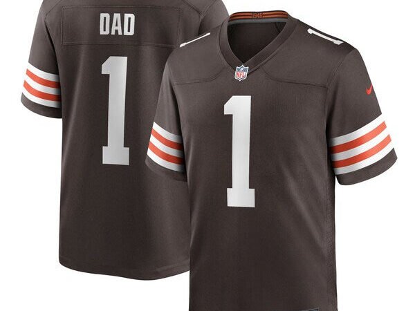 Number 1 Dad Cleveland Browns Nike Game Jersey - Brown