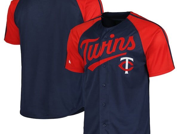 Minnesota Twins Stitches Team Raglan Sleeve Jersey - Navy