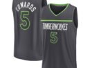 Anthony Edwards Minnesota Timberwolves  Youth Fast Break Replica Player Jersey - Statement Edition - Anthracite