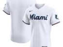 Miami Marlins Nike Home Elite Jersey - White