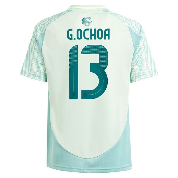 Guillermo Ochoa Mexico National Team adidas Youth 2024 Away Replica Player Jersey - Green/Burgundy