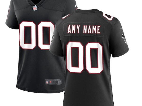 Atlanta Falcons Nike Women's Throwback Custom Game Jersey - Black