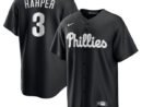 Bryce Harper Philadelphia Phillies Nike Lights Out Replica Player Jersey - Black