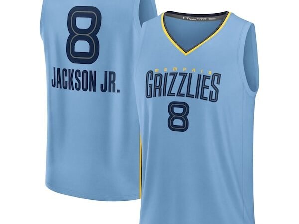 Jaren Jackson Jr. Memphis Grizzlies  Youth Fast Break Replica Jersey - Light Blue - Statement Edition