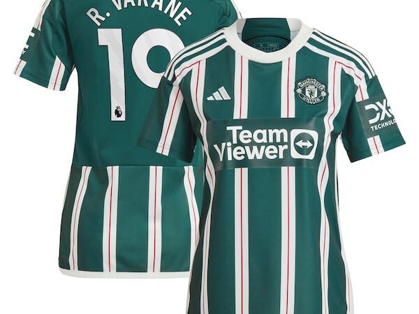 Raphael Varane Manchester United adidas Women's 2023/24 Away Replica Player Jersey - Green/Red
