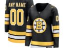 Boston Bruins  Women's Home Breakaway Custom Jersey - Black