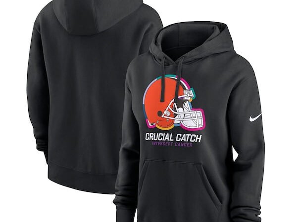 Cleveland Browns Nike Women's 2024 NFL Crucial Catch Club Pullover Hoodie - Black