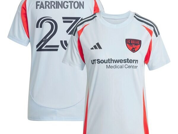 Logan Farrington FC Dallas adidas Women's 2025 The Inferno Kit Replica Player Jersey - Light Blue