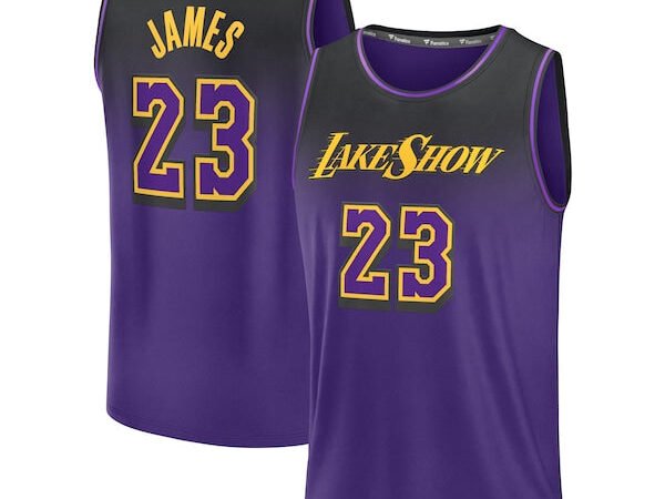 LeBron James Los Angeles Lakers Youth 2024/25 Fast Break Player Jersey - City Edition - Purple