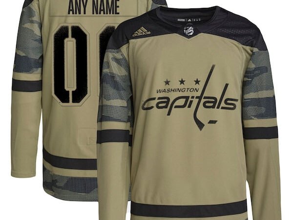 Washington Capitals adidas Military Appreciation Team Authentic Custom Practice Jersey - Camo