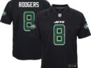 Aaron Rodgers New York Jets Nike Youth Fashion Game Jersey - Black