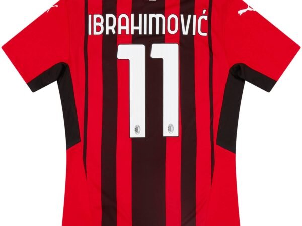 Ibrahimović AC Milan 2021-22 Home Player Jersey- Red/Black