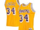 Shaquille O'Neal Los Angeles Lakers  1996/97 Hardwood Classics Swingman Jersey - Gold/Purple/Royal