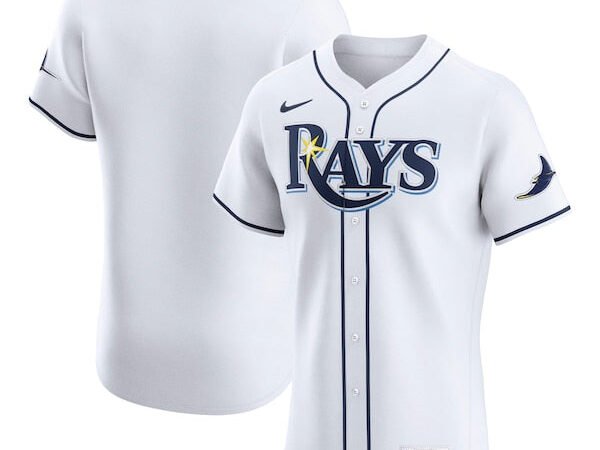 Tampa Bay Rays Nike Home Elite Jersey - White/Light Blue
