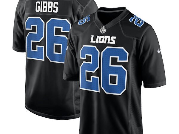 Jahmyr Gibbs Detroit Lions Nike Fashion Jersey - Carbon Black