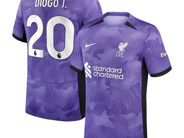 Diogo Jota Liverpool Nike Youth 2023/24 Third Stadium Replica Player Jersey - Purple