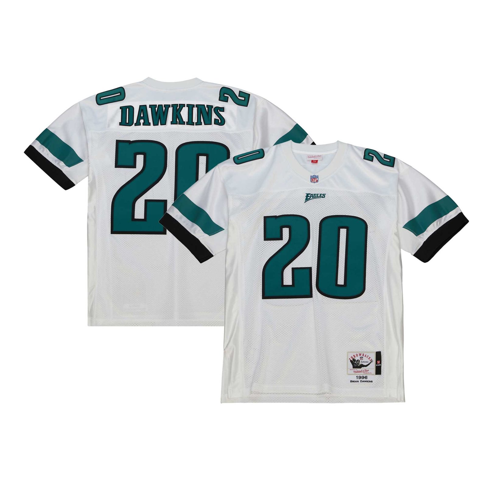 Brian Dawkins Philadelphia Eagles 2007 Authentic Throwback Retired Player Jersey - Green/White