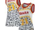 Dominique Wilkins Atlanta Hawks Women's 1986 Doodle Swingman Jersey - White