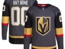 Vegas Golden Knights adidas  Alternate  Primegreen Authentic Custom Jersey - Gray