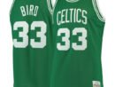 Larry Bird Boston Celtics Hardwood Classics Youth's Swingman Jersey - Kelly Green/White