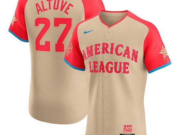 Jose Altuve American League Nike 2024 MLB All-Star Game Elite Player Jersey - Cream