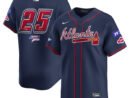 #25 Atlanta Braves Nike 2025 MLB Speedway Classic Alternate Limited Jersey - Navy