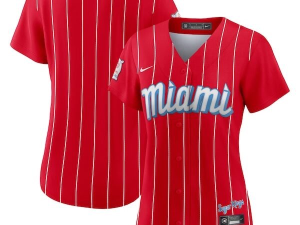 Miami Marlins Nike Women's City Connect Replica Team Jersey - Red