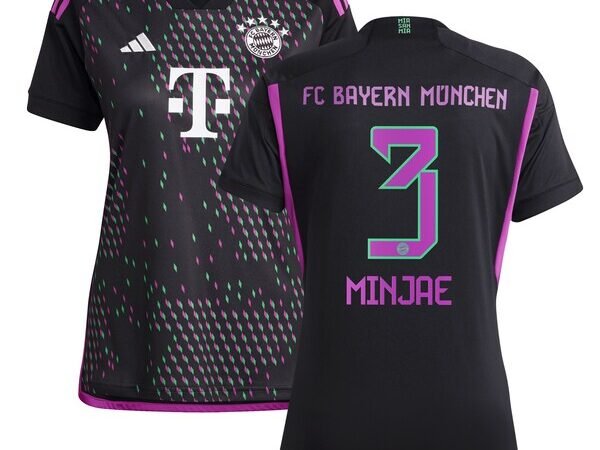 Kim Min-jae Bayern Munich adidas Women's 2023/24 Away Replica Player Jersey - Black/White