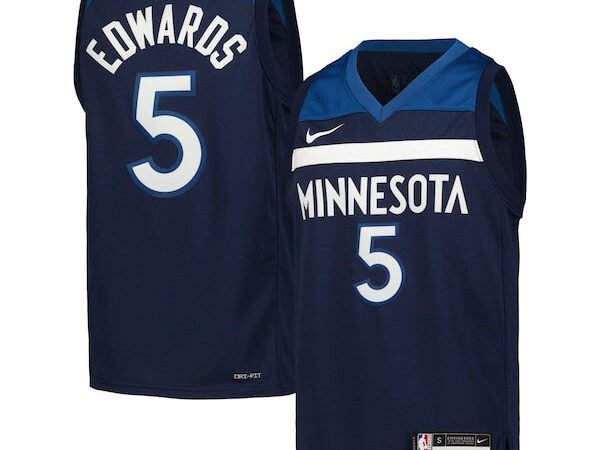 Anthony Edwards Minnesota Timberwolves Nike Youth Swingman Jersey - Icon Edition - Navy