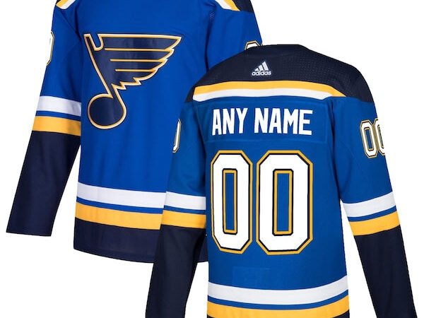 St. Louis Blues adidas Authentic Custom Jersey - Blue