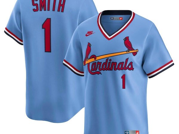 Ozzie Smith St. Louis Cardinals Nike Throwback Cooperstown Collection Limited Jersey - Blue/White
