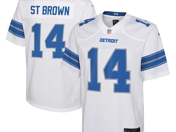 Amon-Ra St. Brown Detroit Lions Nike Youth Player Game Jersey - White