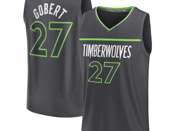 Rudy Gobert Minnesota Timberwolves  Fast Break Replica Player Jersey - Statement Edition - Black