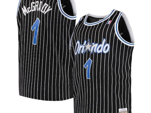 Tracy McGrady Orlando Magic 2003/04 Big & Tall Hardwood Classics Swingman Jersey - Black/Blue