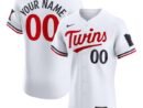 Minnesota Twins Nike Home Elite Custom Jersey - White
