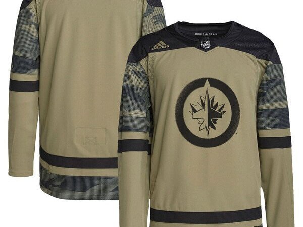 Winnipeg Jets adidas Logo Military Appreciation Team Authentic Practice Jersey - Camo