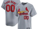 St. Louis Cardinals Nike Away Limited Custom Jersey - Gray