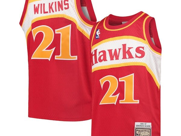 Dominique Wilkins Atlanta Hawks Youth 1986/87 Hardwood Classics Swingman Throwback Jersey - Red