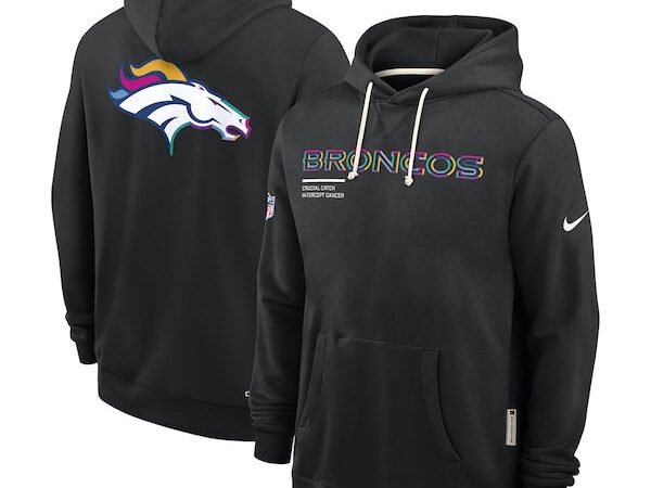 Denver Broncos Nike 2025 NFL Crucial Catch Sideline Standard Issue Dri-FIT Hoodie - Black