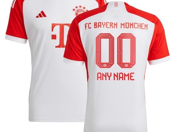 Bayern Munich adidas Youth 2023/24 Home Replica Custom Jersey - White
