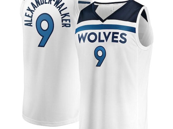 Nickeil Alexander-Walker Minnesota Timberwolves  Youth Fast Break Replica Player Jersey - Association Edition - White