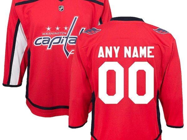 Washington Capitals Preschool Home Replica Custom Jersey - Red