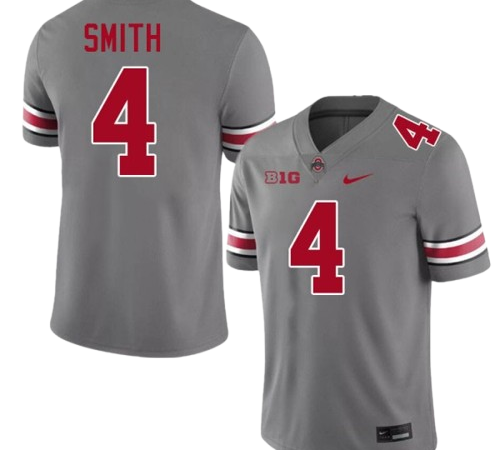Jeremiah Smith Ohio State Buckeyes #4 Limited Jersey - Gray