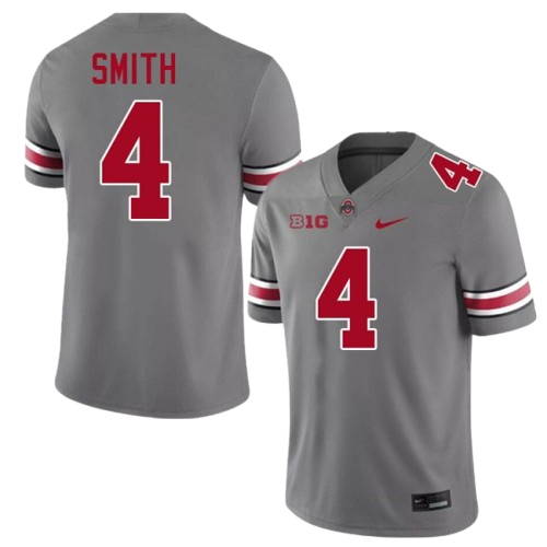 Jeremiah Smith Ohio State Buckeyes #4 Limited Jersey - Gray