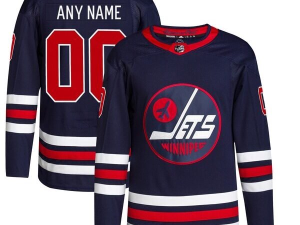 Winnipeg Jets adidas  Alternate 2021/22 Primegreen Authentic Custom Jersey - Navy