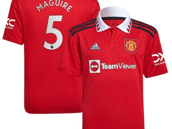 Harry Maguire Manchester United adidas Youth 2022/23 Home Replica Player Jersey - Red