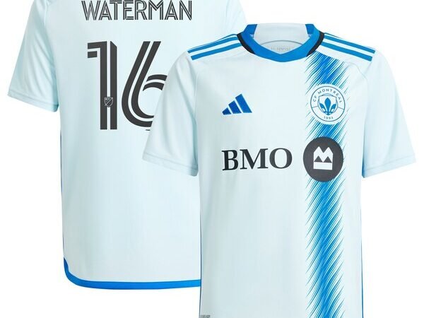 Joel Waterman CF Montreal adidas Youth 2024 La Main Replica Player Jersey – Light Blue