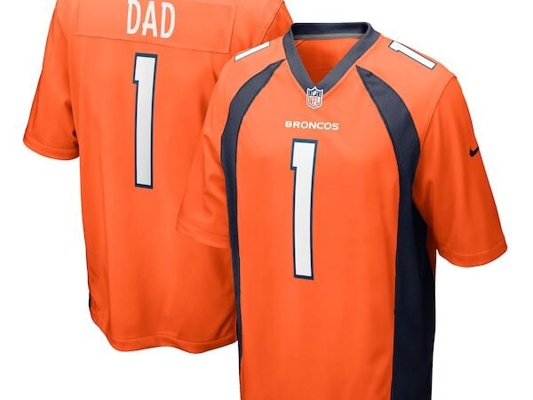 Number 1 Dad Denver Broncos Nike Game Jersey - Orange