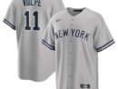 Anthony Volpe New York Yankees Nike Road Replica Jersey - Gray/White